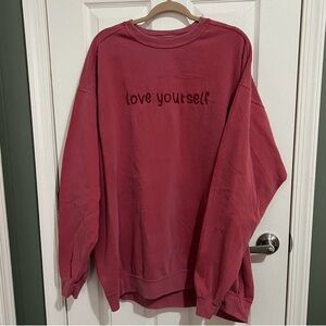 Love Yourself Women's Red Sweater